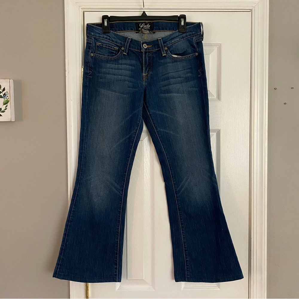 Lucky Brand Jeans Zoe Flare Medium Wash Blue Denim Jeans Size 29 x36 Inch Length